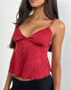 Image de Marinda Top in Satin Jacquard Burgundy