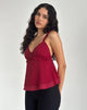 Image de Melinda Frill Cami Top in Chiffon Deep Red