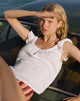 Image of Merisso Scoop Neck Keyhole Top in White