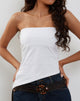 Image de Minase Top bandeau asymétrique blanc
