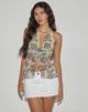 Image de Miran Halterneck Top in Blurred Floral Yellow