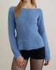 Image de Mizuki Bardot Top in Knit Dusty Blue