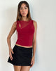 Image de Moni Vest Top in Mesh Cherry