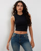 Image de Monlo Vest Top in Lycra Black