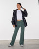 Image de MOTEL X OLIVIA NEILL Jeans Bootleg en Cord Green