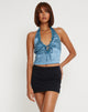 Image de Mutsuki Halterneck Top in Satin Slate