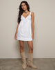 Image de Melda Tea Mini Dress in Poplin White