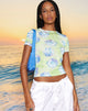 Image de MOTEL X BARBARA Tika Top in Neon Brushstroke Floral