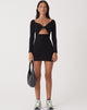 Image de Motel X Olivia Neill Mini robe Sadia en crêpe noir