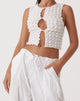Image de MOTEL X OLIVIA NEILL Top découpé Nolan en jersey bulle True White