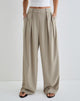 Image de Nala Pantalon à plis larges en taupe Tailoring