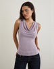 Image de Nali Cowl Knot Top in Cupro Lavender