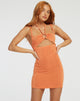Image de Mini robe Namira en orange pétard