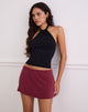 Image de Namya Mini Skort in Cupro Burgundy