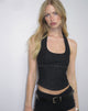 Image de Nasya Halter Top in Chambray Studs Black