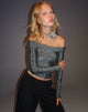 Image de Naysila Bardot Top in Black Shimmer