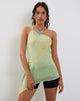 Image de Nesrin One Shoulder Longline Top in Yellow Watercolour