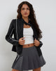 Image de Nila Zip Up Biker Jacket in Black Nylon
