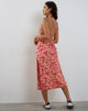 Image de Nosita Midi Dress in Wild Dark Flower Cantaloupe
