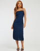 Image de Nosita Midi Dress in Satin Cheetah Navy