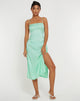 Image de Nosita Midi Dress in Satin Zebra Mint Green