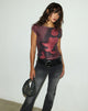 Image de Nova Top en Digi Flower Rouge