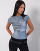 Image de Nova Top in Parlour Print Blue