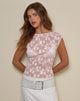 Image de Nova Unlined Top in Pink Plisse Lace