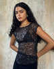 Image de Nova Top in Sequin Mesh Black
