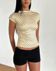 Image de Nova Slinky Top in Yellow Diagonal Stripe