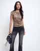 Image de Nova Top in Brown Snake Print