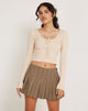 Image de Nuala Long Sleeve Top in Rib Cream