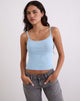 Image de Ziva Knit Cami Vest Top in Blue