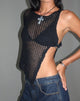 Image de Nung Open Knit Asymmetric Top in Black