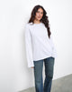 Image de OB Oversized Long Sleeve Tee Top in White