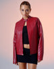 image d'Olivia Jacket dans PU Blood Red