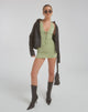 Image de MOTEL X OLIVIA NEILL Mini robe Momota en vert sauge lavé