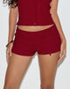 Image de Lija Tie Belt Shorts in Tailoring Red