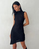 Image of Ottilie Textured Asymmetric Mini Dress in Black