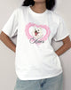 Image of Oversize Basic Tee in White with Aries Motel Pet Print