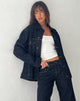 image de Veste en jean surdimensionnée en indigo