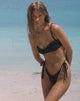 Image de Lentra Bas de bikini en broderie noir avec volants