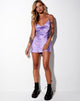 Image de Paiva Slip Dress in Satin Lilac