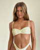 Image de Pali Bikini Top in Cluster Yellow Rose with Picot Trim