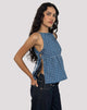 Image de Palsi Tie Side Top in Navy Tartan