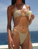 Image de Lentra Bas de bikini à rayures horizontales jaune