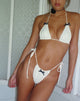 Image de Leyna Bikini Bottom in Ivory with Black Bow