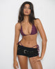 Image de Pami Bikini Top in Burgundy with Studs