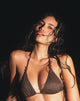 Image de Pami Bikini Top in Brown Shimmer with Beads