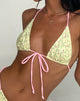 Image de Pamita Bikini Top in Paisley Yellow with Pink Binding